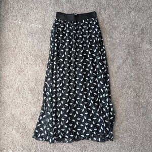 Umbrella Print Maxi Skirt